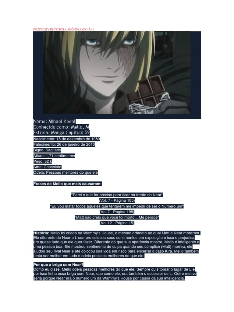 Categoria:Personagens do anime, Death Note Wiki