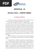 Apostila I - Direito CIVIL = DA PESSOA JURÍDICA