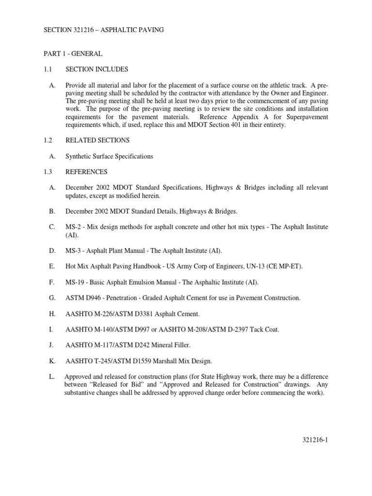 Asphalt Paving Specifications Overview | PDF | Road Surface | Asphalt