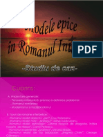 Modele Epice in Romanul Interbelic