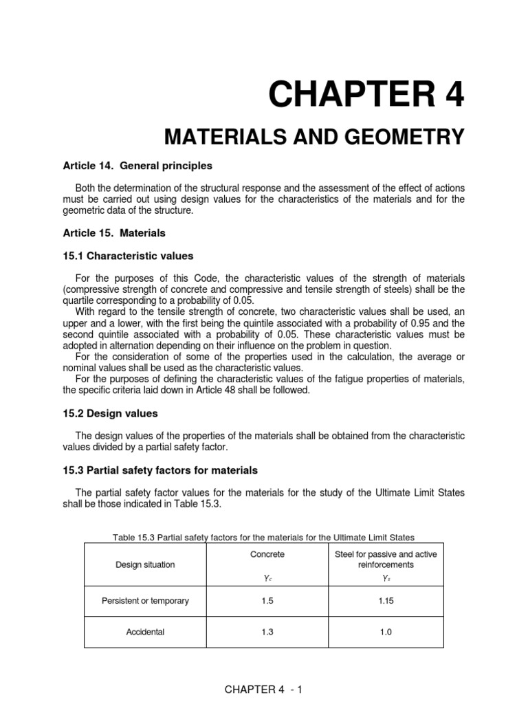 Partial Safety Factor Strength Of Materials Engineering