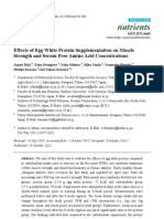 Egg of Egg White Protein Suplementation On Muscle Strength and Serum Free Amino Acid Concentrations