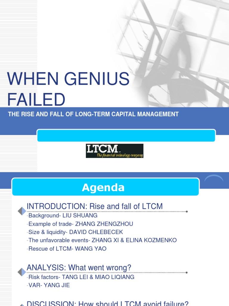 LTCM: Rise, Fall, and Lessons Learned | PDF | Long Term Capital ...