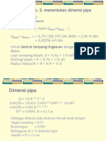 Hitungan No. 2. Menentukan Dimensi Pipa