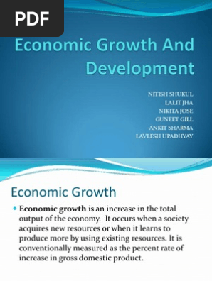 Economic Growth And Development Springerlink