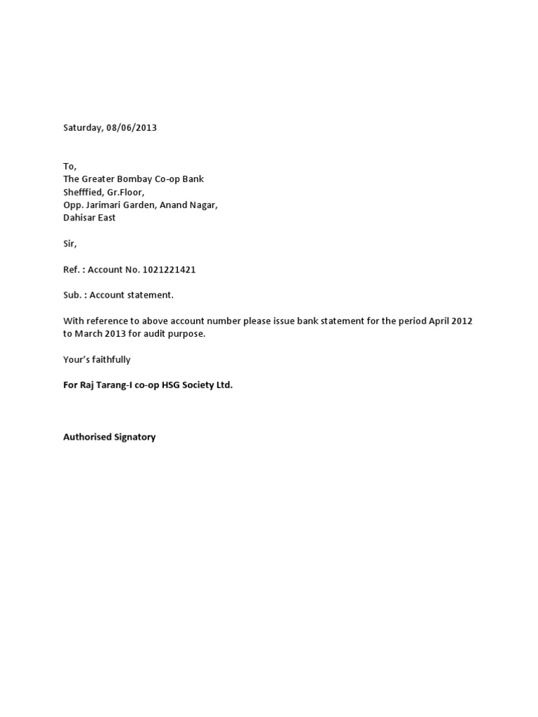 Request for Bank Statements - Raj Tarang | PDF | Career & Growth | Business