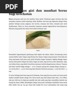 Download Kandungan gizi dan manfaat beras bagi kesehatandocx by toko beras hamzah SN147393489 doc pdf