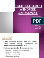 Order Fulfillment and Order Management