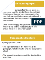 Paragraphs and Topic Sentences