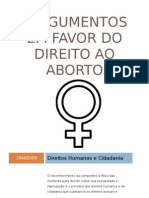 Argumentos em Favor Do Direito Ao Aborto