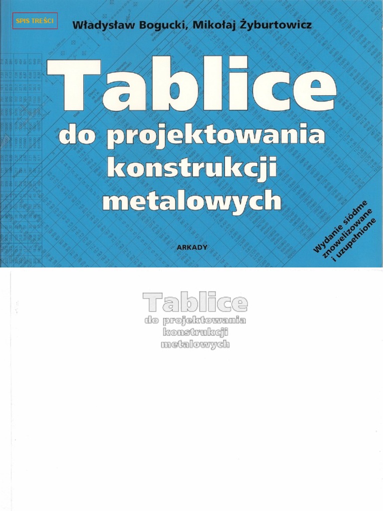 Tablice Do Projektowania Konstrukcji Metalowych Pdf