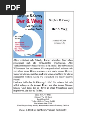 Stephen R Covey Der 8 Weg