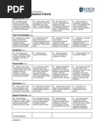 Presentation Rubric