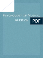 Psychology of Musical Audition