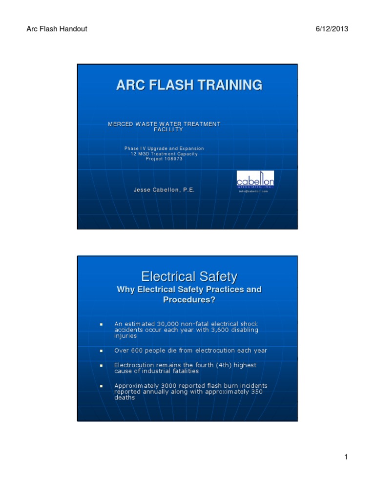 Arc Flash Safety Training Overview | PDF | Occupational Safety And ...