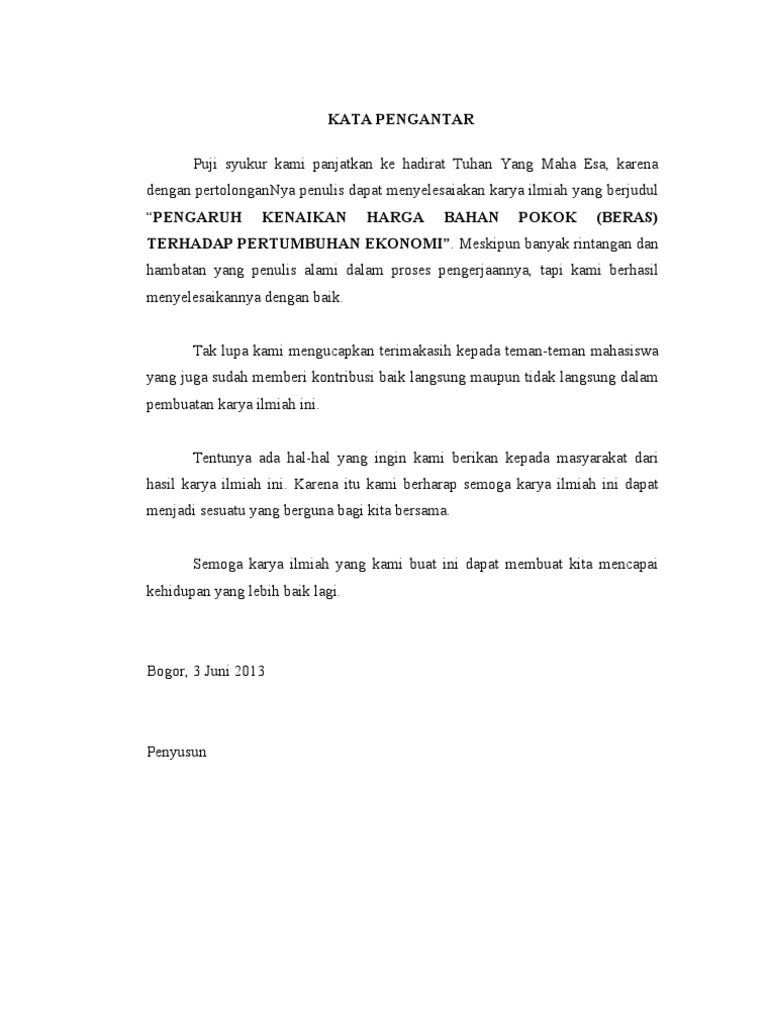 makalah kenaikan beras