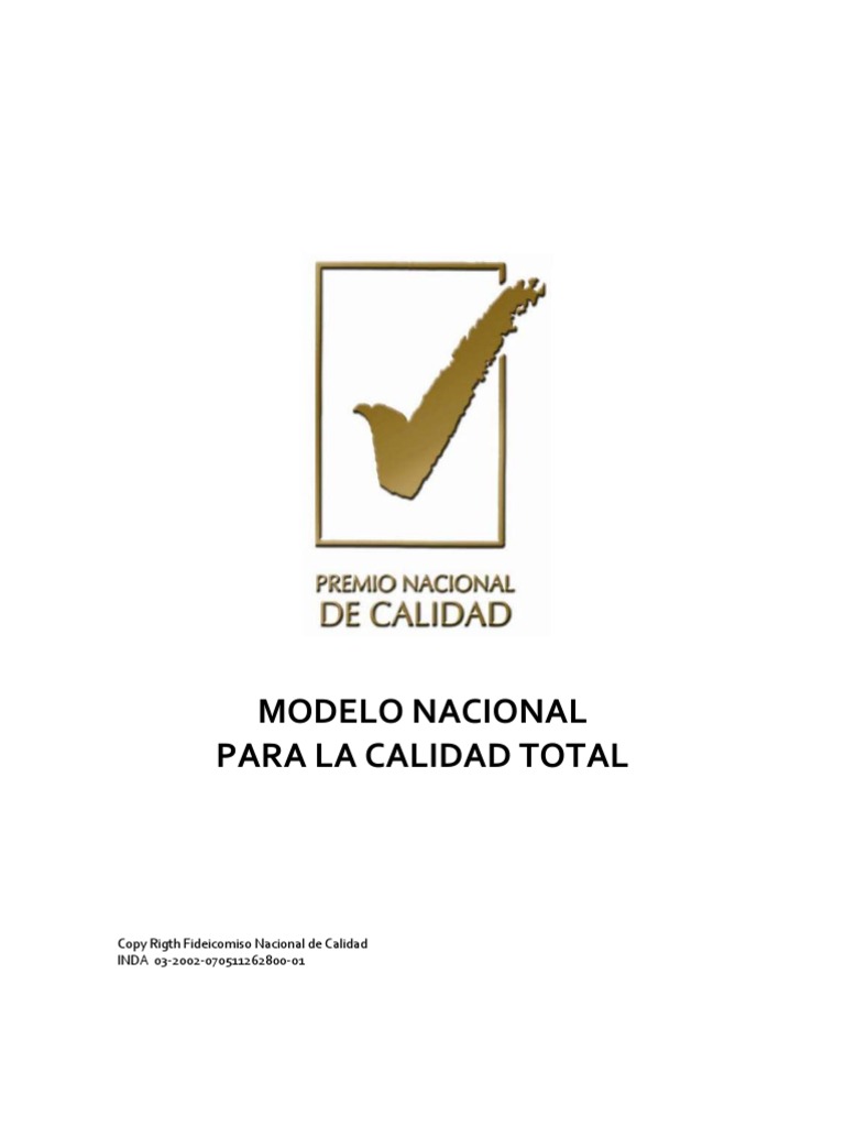 Modelo Nacional para La Calidad Total | PDF | Planificación | Calidad  (comercial)