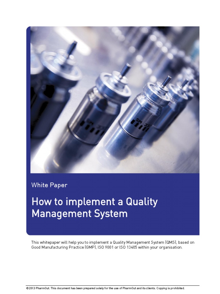 Pharmout How To Implement A QMS | PDF | Quality Management System ...