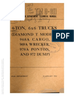 TM 9-811 DIAMOND T CARGO, PONTON, WRECKER, DUMP