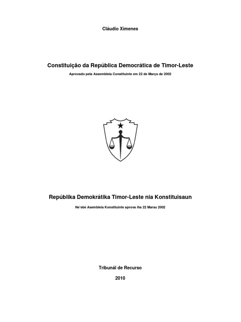 Constituição Da RDTL | PDF