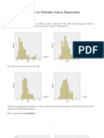 1 Transformations in Multiple Linear Regression: 1.1 Logarithmic