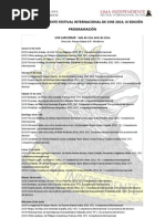 Lima Independiente - Festival Internacional de Cine III Edición 2013. Programación.