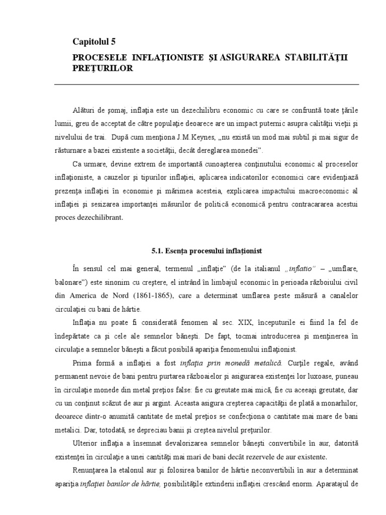 TEMA 5. Inflatia | PDF