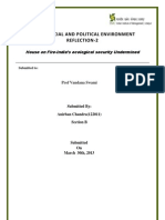 Indian Social and Political Environment Reflection-2: House On Fire-India's Ecological Security Undermined