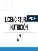 Licenciatura en Nutrición