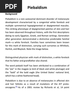 Piebaldism Gene Mutation