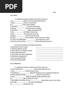 Past Tenses Test