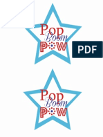 4 TH of July Printable Popcorn Labels