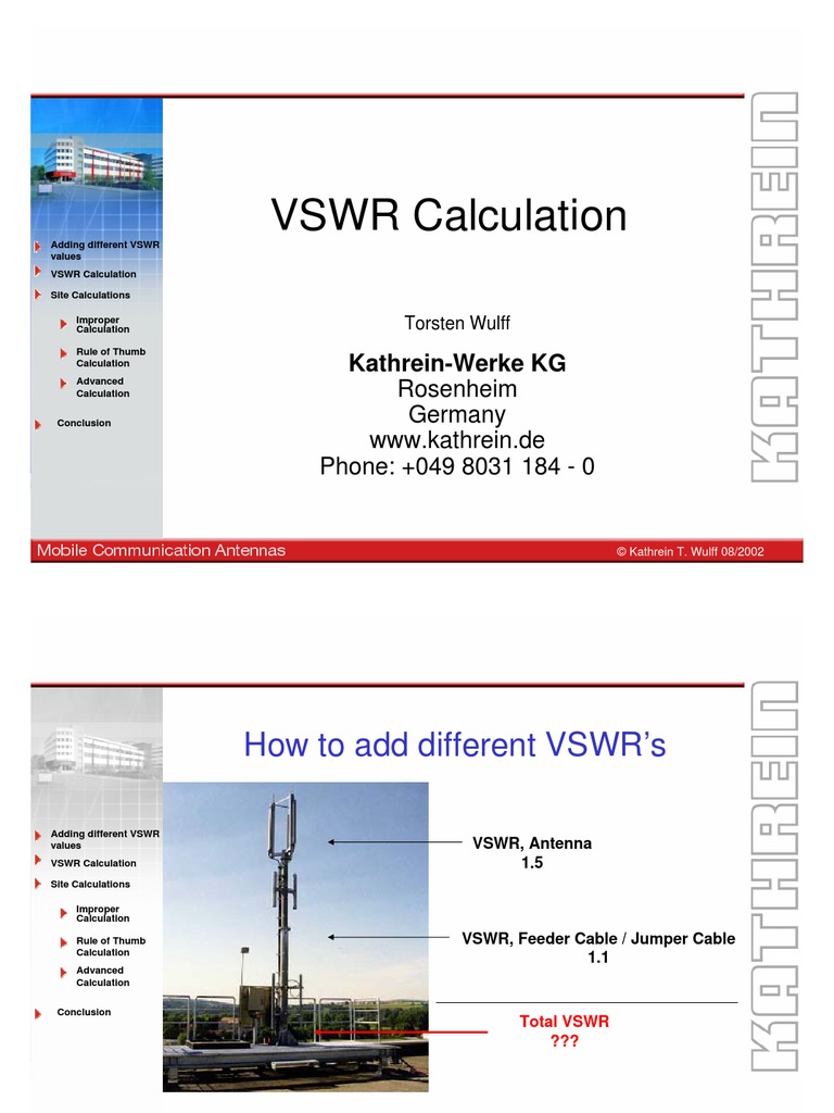 13 Adding Individual VSWR Values | PDF | Business