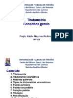 Titulometria: conceitos e técnicas analíticas