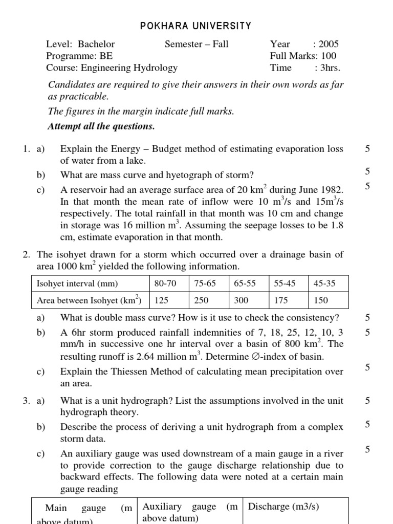 Engineering Hydrology | PDF | Drainage Basin | Discharge (Hydrology)