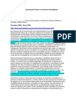 Las Ciencias de La Com Frente A Nuevos Paradigmas Científicos