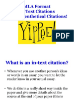 In Text Citations