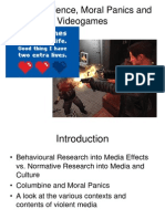 Media Violence Moral Panics and Video Games