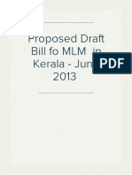 Proposed Draft Bill fo MLM  in Kerala - June 2013 