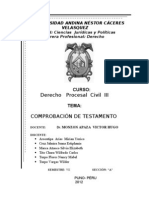 Comprobacion de Testamento Trabajo