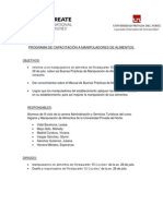 PROGRAMA DE CAPACITACIÓN A MANIPULADORES DE ALIMENTOS 2