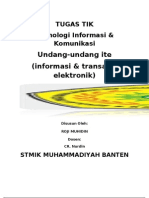 Makalah Undang-Undang ITE