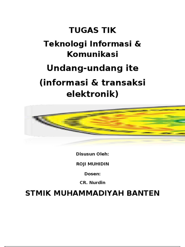 Makalah Undang-undang ITE