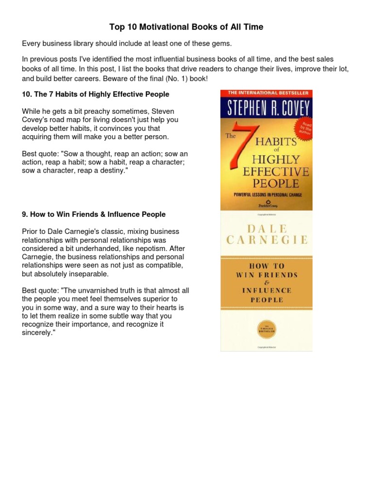 Top 10 Motivational Books Pdf