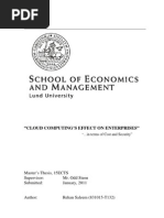 Masters Thesis - Cloud Computing - Rehan Saleem