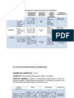 Autoregistro Cognitivo Conductual Antes Del Tratamiento