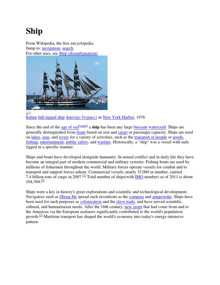 Ship | PDF | Ships | Watercraft