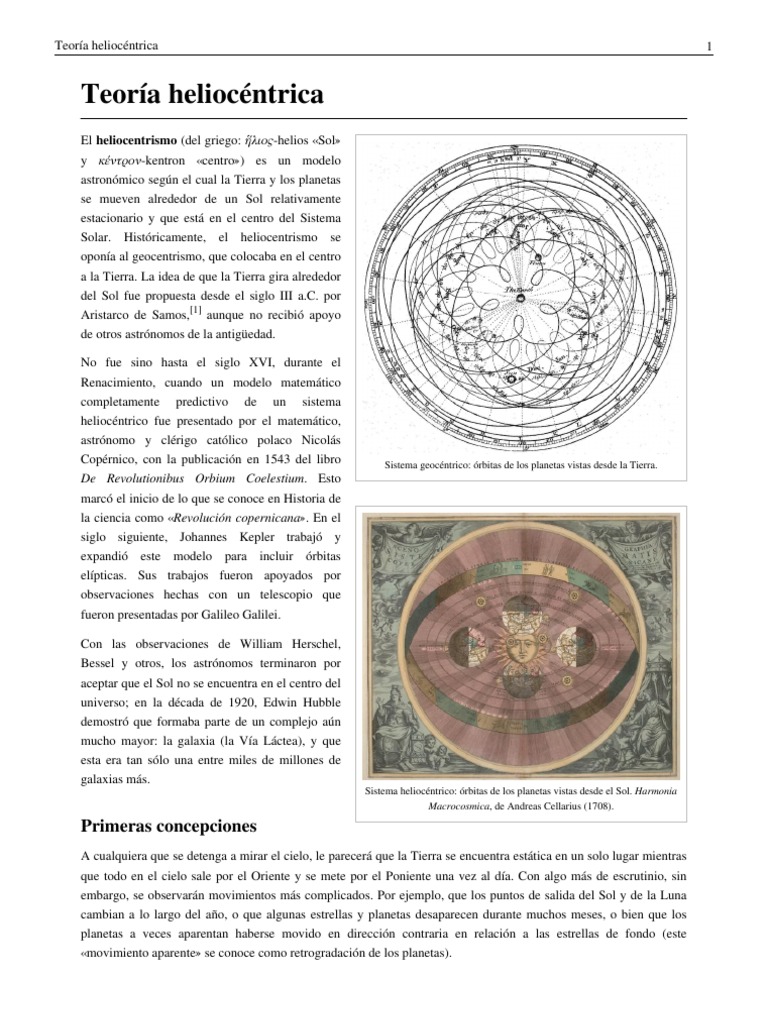 Teoría Heliocéntrica Heliocentrismo Cosmología Física