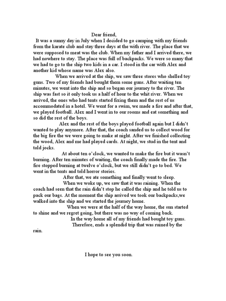 Scrisoare Catre Un Prieten