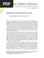 Requirements Engineering Tasks: Ournal OF Bject Echnology